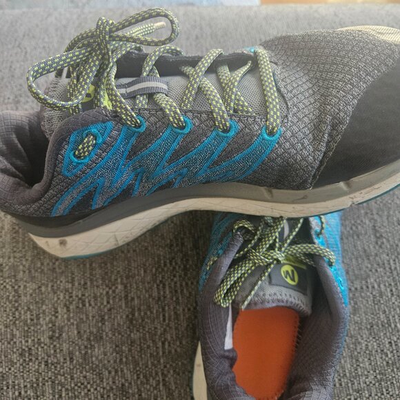 Merrell Vibram Grey Blue Running Gym Outdoor workout Hiking sneakers shoes 8.5 - Picture 10 of 12